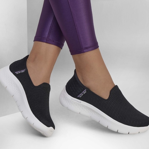 Skechers Shoes - Skechers Black and White Slip-On Sneakers
